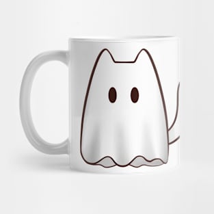 Cat Ghost Halloween Mug